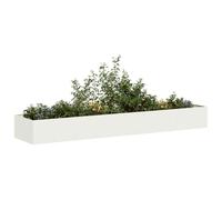 SKM Jardinière Blanc 360x80x40 cm Acier,Maison & Jardin,Pelouses & Jardins,Jardinage,Pots & Cache-Pots,Blanc,27.15KG,860767