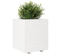 SKM Jardinière Blanc 60x60x72 cm Bois de pin Massif,Maison & Jardin,Pelouses & Jardins,Jardinage,Pots & Cache-Pots,Blanc,33.9KG,3282615