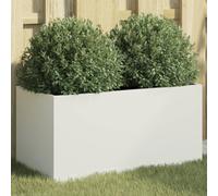 SKM Jardinière Blanc 62x30x29 cm Acier,Maison & Jardin,Pelouses & Jardins,Jardinage,Pots & Cache-Pots,Blanc,4.1KG,841590