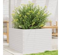 SKM Jardinière Blanc 70x70x45,5 cm Bois de pin Massif,Maison & Jardin,Pelouses & Jardins,Jardinage,Pots & Cache-Pots,Blanc,24.8KG,847254