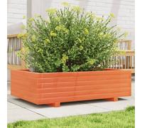 SKM Jardinière Cire Marron 90x60x26,5 cm Bois de pin Massif,Maison & Jardin,Pelouses & Jardins,Jardinage,Pots & Cache-Pots,Brun,18.1KG,847345