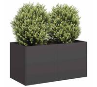 SKM Jardinière Noir 80x40x40 cm Acier laminé à Froid,Maison & Jardin,Pelouses & Jardins,Jardinage,Pots & Cache-Pots,Noir,7.1KG,860668