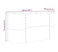 SKM Jardinière surélevée Marron 160 x 80 x 81 cm Acier,Maison & Jardin,Pelouses & Jardins,Jardinage,Pots & Cache-Pots,Marron,17.45KG,42011328