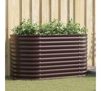 SKM Jardinière surélevée Marron 160 x 80 x 81 cm Acier,Maison & Jardin,Pelouses & Jardins,Jardinage,Pots & Cache-Pots,Marron,16.76KG,42008135