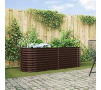 SKM Jardinière surélevée Marron 240 x 80 x 81 cm Acier,Maison & Jardin,Pelouses & Jardins,Jardinage,Pots & Cache-Pots,Marron,23.28KG,42008134