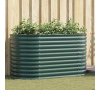 SKM Jardinière surélevée Vert 160 x 80 x 81 cm Acier,Maison & Jardin,Pelouses & Jardins,Jardinage,Pots & Cache-Pots,Vert,16.76KG,42008125