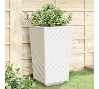 SKM Jardinières 2 pcs Blanc 32,5x32,5x57 cm polypropylène,Maison & Jardin,Pelouses & Jardins,Jardinage,Pots & Cache-Pots,Blanc,6.16KG,367849