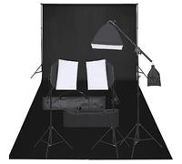 SKM Kit de Studio Photo avec éclairage et Toile de Fond,Appareils Photo,Photographie,Éclairage & Studio,Lampes Studio & flashs,Noir,11.36KG,3094678