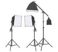 SKM Kit de Studio Photo avec 閏lairage et Toile de Fond,Appareils Photo,Photographie,蒫lairage & Studio,Lampes Studio & flashs,Noir,12.36KG,3094684