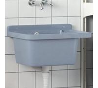 SKM Lavabo pour Montage Murale Gris 50x35x24 cm résine,Quincaillerie,Plomberie,Équipements sanitaires,Éviers & lavabos,Éviers & Plonges,Gris,2.4KG,4002797