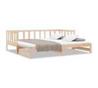 SKM Lit de Jour et lit gigogne sans Matelas 90x190 cm Bois Massif,Meubles,Lits & Accessoires,Lits & Cadres de lit,Brun,30KG,836162