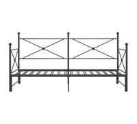 SKM Lit de Jour et lit gigogne sans Matelas Noir 100x190 cm Acier,Meubles,Lits & Accessoires,Lits & Cadres de lit,Noir,26.9KG,4104676