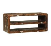 SKM Meuble TV 80 x 32 x 36 cm Bois Massif de récupération,Meubles,Armoires & Meubles de Rangement,Fixations & Meubles de Rangement multimédia,Multicolore,14.34KG,4104544
