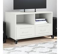 SKM Meuble TV Blanc 68x39x43,5 cm Acier,Meubles,Meubles TV,Blanc,13.45KG,846703