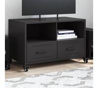 SKM Meuble TV Noir 68x39x43,5 cm Acier,Meubles,Meubles TV,Noir,13.45KG,846698