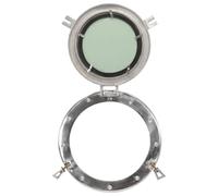 SKM Miroir en Forme de hublot Mural Ø30 cm Aluminium et Verre,Maison & Jardin,Décorations,Miroirs,Argent,1.68KG,357848