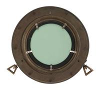 SKM Miroir en Forme de hublot Mural Ø30 cm Aluminium et Verre,Maison & Jardin,Décorations,Miroirs,Brun,1.67KG,357852