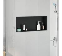 SKM Niche de Douche Noir 75 x 30 x 9.5 cm Acier Inoxydable,Quincaillerie,Plomberie,Pièces & matériel de plomberie,Pièces de douches,Panneaux de Douche,Noir,3.45KG,42012672