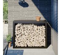 SKM Portant de Bois de Chauffage Noir 100x40x80 cm Acier,Maison & Jardin,Accessoires pour cheminées & poêles à Bois,Sacs & paniers à bûches,Noir,15.77KG,850975