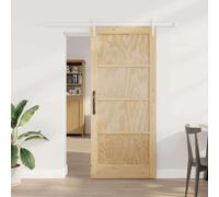 SKM Porte coulissante Autre Naturel et Blanc 78 x 202 cm,Quincaillerie,Matériaux de Construction,Portes,Portes d'entrée,Noir,22.25KG,3333694