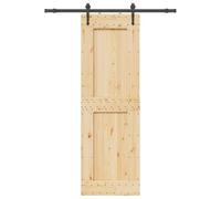 SKM Porte coulissante et kit de quincaillerie 70x210 cm pin Massif,Quincaillerie,Matériaux de Construction,Portes,Brun,29.1KG,3332736