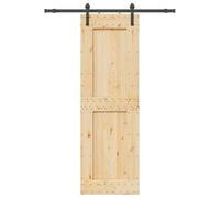 SKM Porte coulissante et kit de quincaillerie 70x210 cm pin Massif,Quincaillerie,Matériaux de Construction,Portes,Brun,29.22KG,3332700