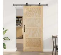 SKM Porte Coulissante Naturel et Noir 86 x 198,5 cm,Quincaillerie,Matériaux de Construction,Portes,Portes d'entrée,Beige,21.62KG,3333454