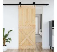 SKM Porte Narvik 90x210 cm Bois Massif de pin,Quincaillerie,Matériaux de Construction,Portes,Brun,27KG,154445