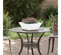SKM Pot de Jardin en Forme de Bol 5 pcs Blanc 40 x 40 x 15 cm Acier,Maison & Jardin,Pelouses & Jardins,Jardinage,Pots & Cache-Pots,Blanc,8.45KG,873813
