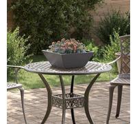 SKM Pot de Jardin en Forme de Bol 5 pcs Noir 40 x 40 x 15 cm Acier,Maison & Jardin,Pelouses & Jardins,Jardinage,Pots & Cache-Pots,Noir,8.45KG,873811