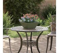 SKM Pot de Jardin en Forme de Bol Vert Olive 35 x 35 x 15 cm Acier,Maison & Jardin,Pelouses & Jardins,Jardinage,Pots & Cache-Pots,Olive,2KG,873802