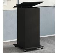SKM Pupitre et Roues et tiroir Noir 55x55x107 cm Bois d'ingénierie,Meubles,Meubles de Bureau,Bureaux,Noir,29.26KG,848025
