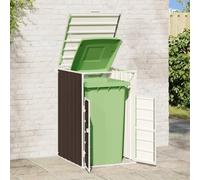 SKM Rangement à roulettes pour poubelles pour bac Unique Acier,Maison & Jardin,Produits ménagers,Accessoires pour conteneurs à déchets,Cache-conteneurs à déchets,Brun,13.85KG,4006174