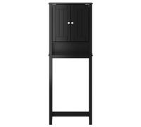 SKM Rangement au-Dessus de la Cuvette Berg Noir Bois Massif,Meubles,Ensembles de Meubles,Ensembles de mobilier pour salles de Bains,Noir,19KG,358555