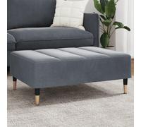 SKM Repose-Pied Gris foncé 77x55x31 cm Velours,Meubles,Poufs,Gris,6.9KG,4007394