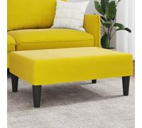 SKM Repose-Pied Jaune 77x55x31 cm Velours,Meubles,Poufs,Jaune,6.8KG,379561