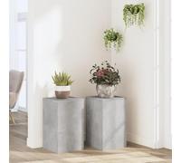 SKM Supports pour Plantes 2 pcs Gris béton Bois d'ingénierie,Maison & Jardin,Pelouses & Jardins,Jardinage,Supports pour Plantes,Gris,15.15KG,852918