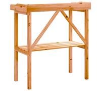 SKM Table à Plantes avec étagère Marron 78x38x82,5 cm Bois de Sapin,Maison & Jardin,Pelouses & Jardins,Jardinage,Supports pour Plantes,Brun,4.83KG,156350