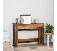SKM Table de Toilette avec tiroir Bois Ancien 100 x 45 x 76 cm,Meubles,Armoires & Meubles de Rangement,Meubles-lavabos,Coiffeuses,Marron,30.2KG,871669