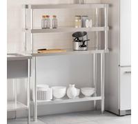 SKM Table de Travail de Cuisine avec étagère 110x30x150 cm INOX,Entreprise & Industrie,Restauration,15.7KG,3208902