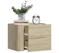 SKM Tables de Chevet murales 2 pcs chêne Sonoma 45x30x35 cm,Meubles,Tables,Tables de Chevet,Brun,24.15KG,848330