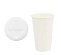 SKM Tasses à café en Papier avec couvercles 1000 pcs 16oz 400ml,Entreprise & Industrie,Restauration,Vaisselle jetable,Tasses jetables,Blanc,16.4KG,3325218