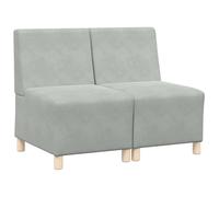 SKM Unité de Sofa Modulaire sans Accoudoirs 2 pcs Gris Clair,Meubles,Canapés,Gris Clair,31.4KG,3399759