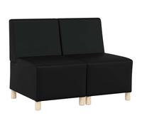 SKM Unité de Sofa Modulaire sans Accoudoirs 2 pcs Noir,Meubles,Canapés,Noir,31.4KG,3399774