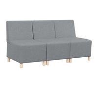 SKM Unité de Sofa Modulaire sans Accoudoirs 3 pcs Gris Clair,Meubles,Canapés,Gris Clair,46.5KG,3399792
