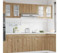 SKM Vitrine Suspendue Lyon Chêne Artisanal 80 x 31 x 60 cm Bois d'ingénierie,Meubles,Armoires & Meubles de Rangement,Meubles de Cuisine,Brun,17.8KG,856120