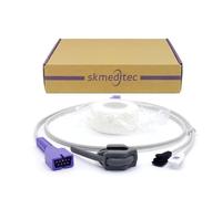 skmeditec Capteur SpO2 réutilisable compatible avec la sonde Nellcor Oximax, câble multisite de 3,2 pieds avec connecteur 9 broches, remplacement pour D-YS, OXI-P/I, OXI-A/N