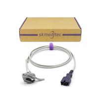 skmeditec Capteur SpO2 réutilisable pour nouveau-né compatible avec le câble Masimo, sonde enveloppante en silicone souple pour pied néonatal de 3,2 pieds avec connecteur à 9 broches