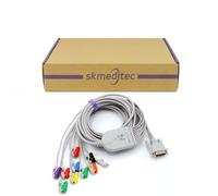skmeditec Compatible avec le câble Schiller EKG/ECG 10 fils pincer/attraper, cordon de remplacement pour 2.400116E, 040-001643-00