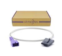 skmeditec Compatible avec le capteur Nellcor Oximax SpO2, câble à connexion directe de 9,8 pieds, sonde réutilisable pour doigt d'enfant avec connecteur 9 broches, cordon de remplacement avec puce